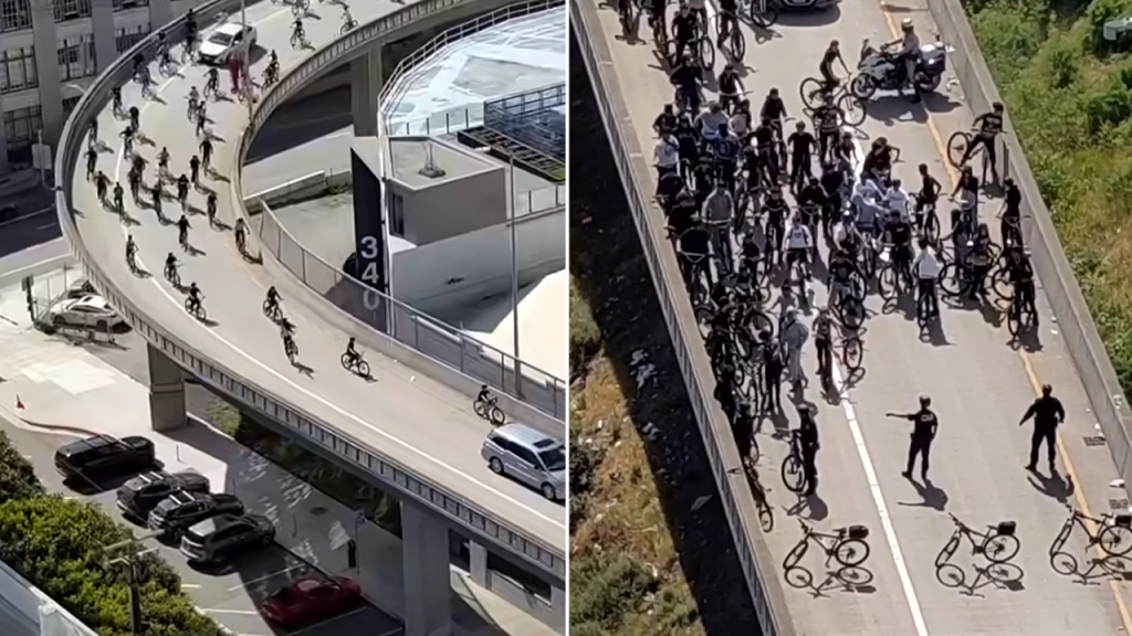 Wrong-way riders as young as 9 stopped in Bay Bridge bicycle takeover