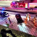 Car flies off Tulsa bridge onto I-244, injuring 1-year-old not in car seat