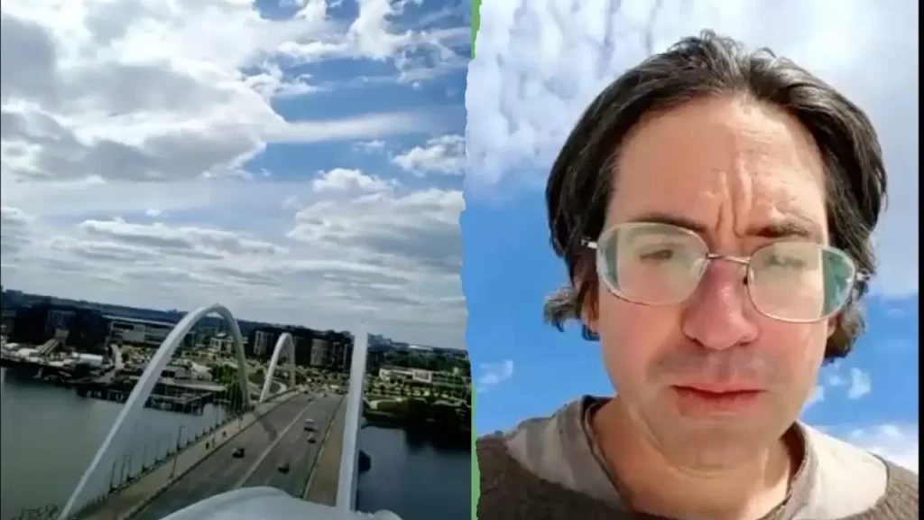 Blockade continues as man perched atop DC bridge protests Iran war and AI