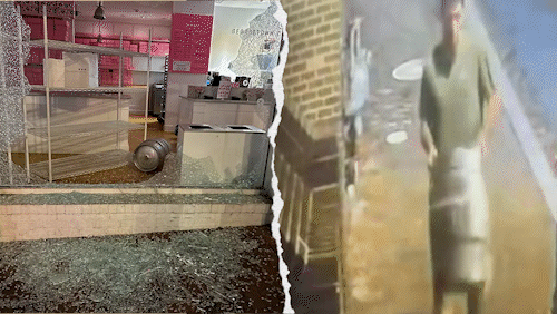 Man caught on video hurling beer keg through Georgetown Cupcake window