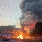 Oklahoma fireworks stand blaze involved ‘fireworks actively detonating’